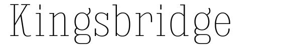 Kingsbridge font preview